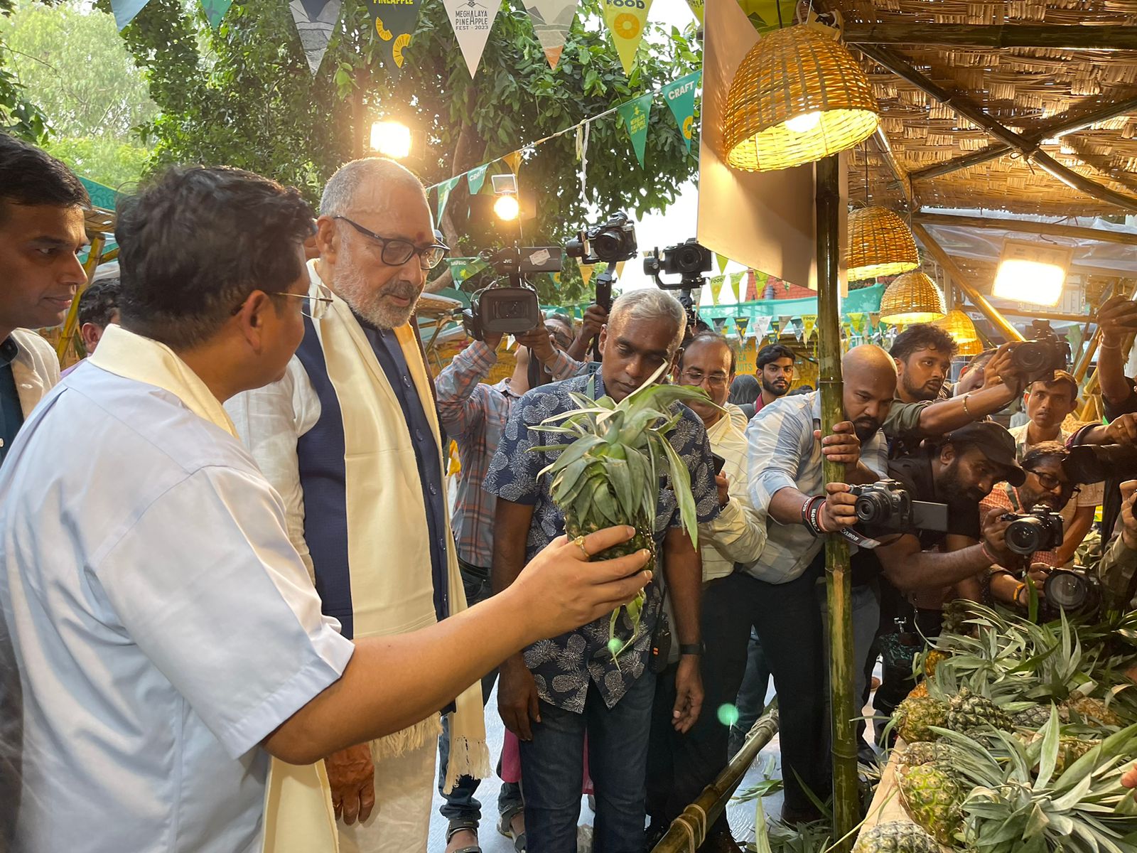 Plie u Giriraj Singh ia ka Meghalaya Pineapple Fest-2023 ha Dilli Haat, New Delhi