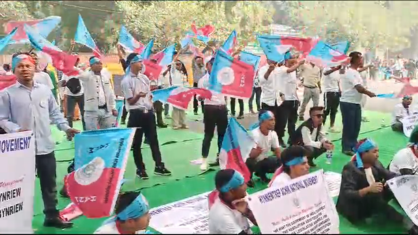 Sawa ka jingdawa ILP bad ban ithuh noh ia ka Ktien Khasi/Garo ha Jantar Mantar, Delhi