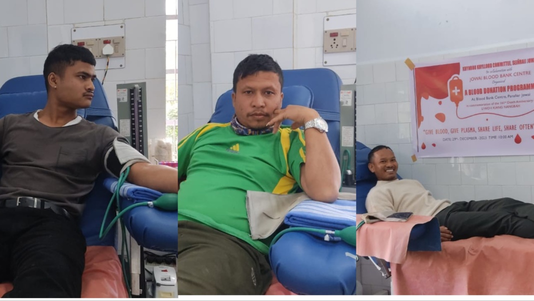 Rakhe ka Khynroo Khyllood ia ka lyngkhuh sngi iap u Kiang Nongbah da ka Blood Donation