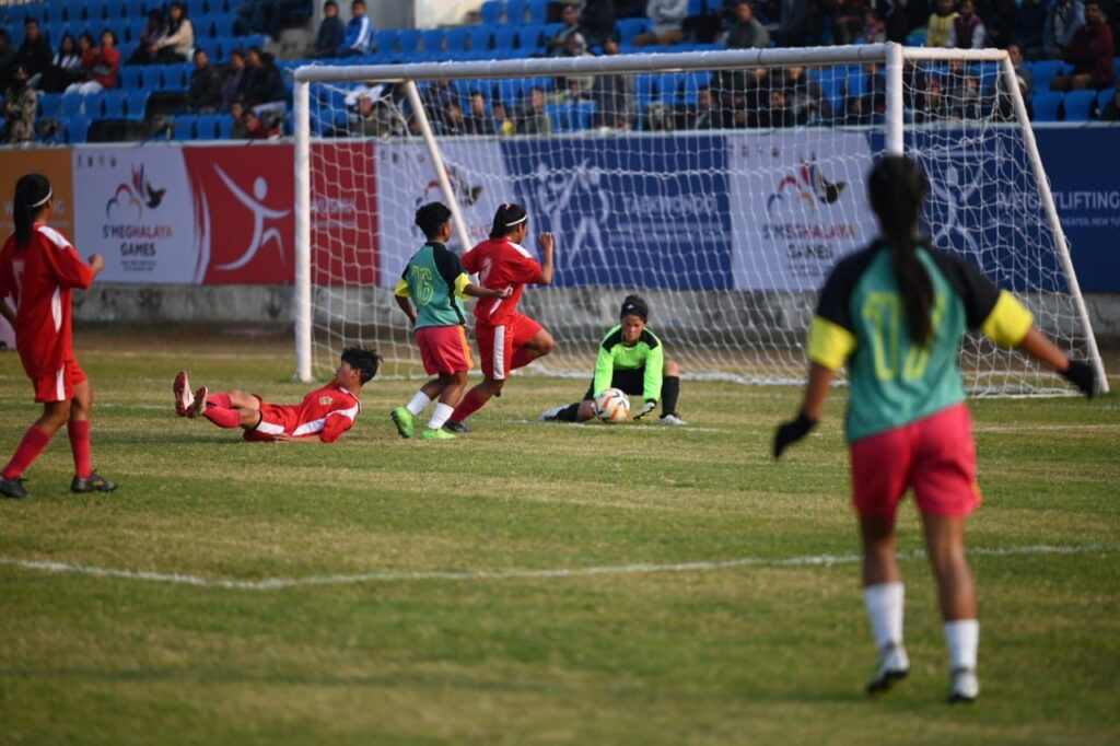 5th Meghalaya Games | U18 Girls’ | Pynliem ka EKH da 5-0 kol ia ka SWKH ban rung sha ka phainal