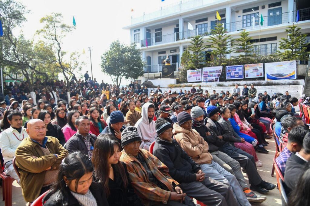 Plie u CM ia ka Science Block ba thymmai ha Sngap Syiem College, Mawkyrwat