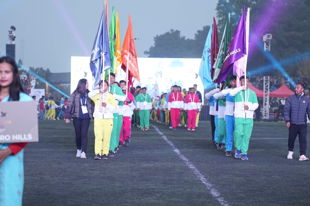 Ka Meghalaya Games kaba Hynriew, kala kut noh hynne ka sngi Saitjain da kaba pynlong ia ka jingialang pynhap pyrda ha Kiang Nangbah Football Stadium ha Jowai.