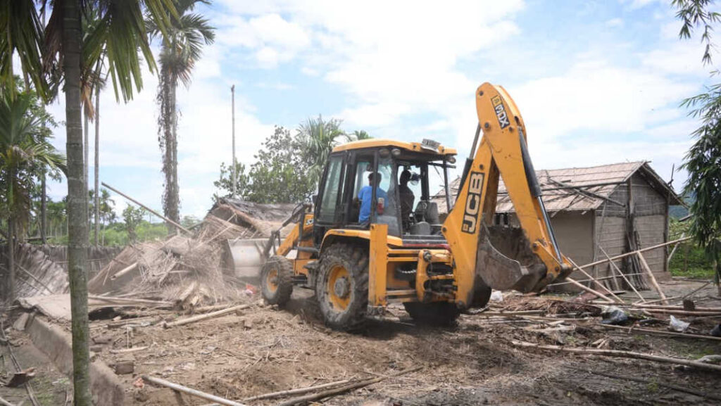 Massive eviction drive in Uriamghat: 278 houses demolished, 250 hectares of forest land reclaimed