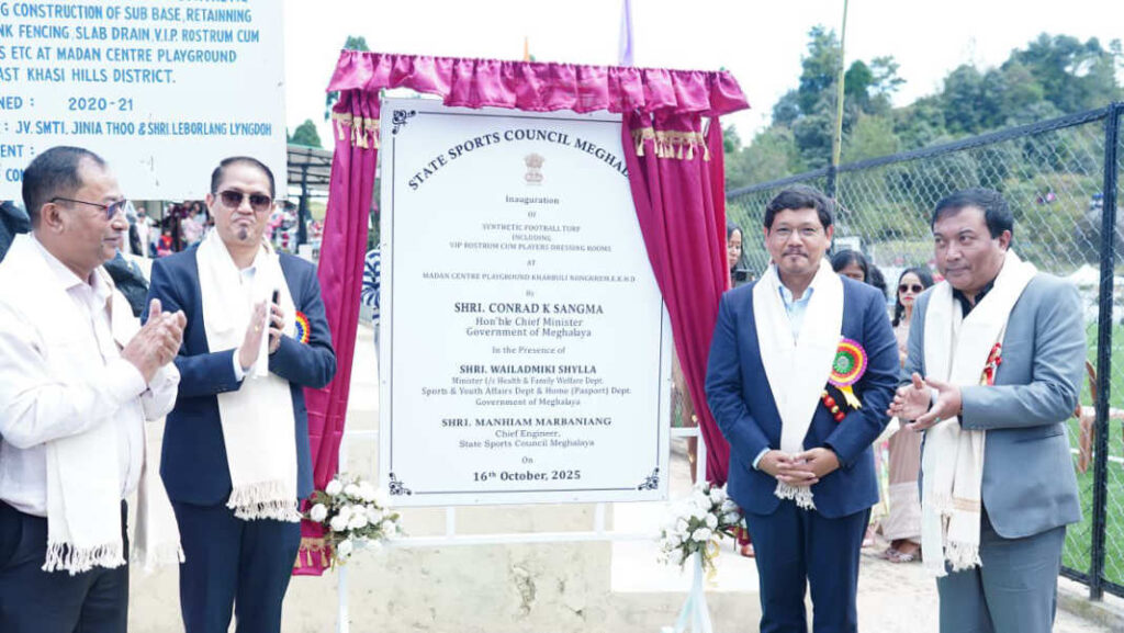Plie u CM ia ka madan Artificial Football Turf ha Nongkrem

