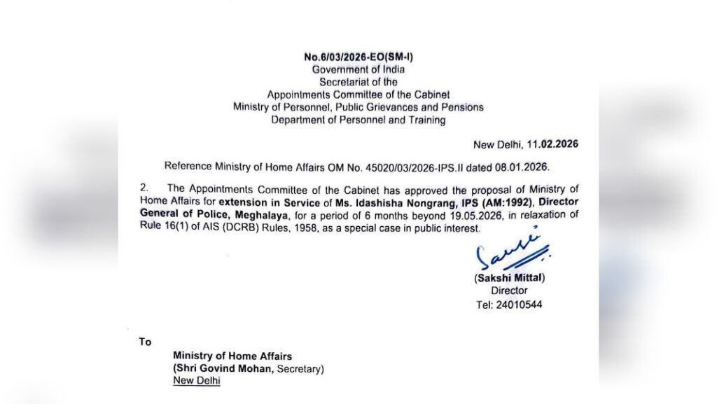 Pynjlan k sorkar Pdeng sa 6 bnai ka jingshakri ka kong Idashisha Nongrang kum ka DGP ka Jylla