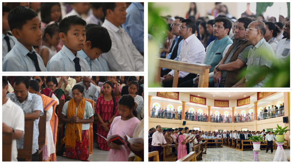 Ialam u Nuncio Leopoldo Girelli ia ka Pontifical High Mass ha Tura